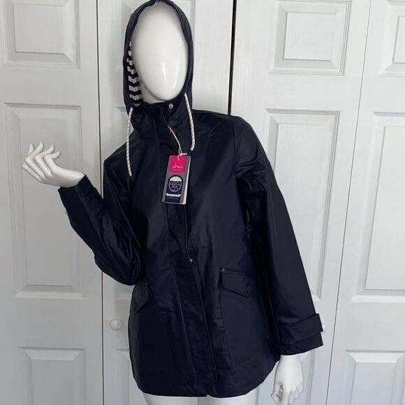 NWT JOULES navy Sailaway Short Rain Coat -Women - Picture 1 of 8